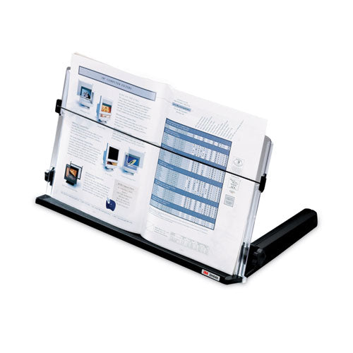 Image of 3M In-Line Freestanding Copyholder, 300 Sheet Capacity, Plastic, Black/clear