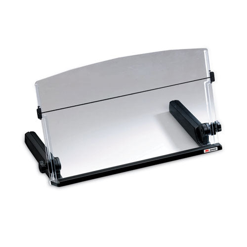 Image of 3M In-Line Freestanding Copyholder, 300 Sheet Capacity, Plastic, Black/clear