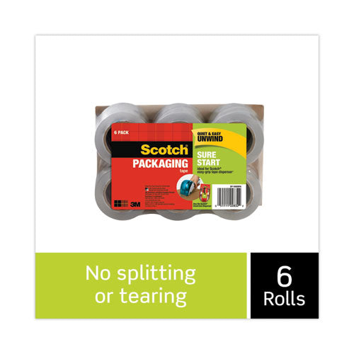 Image of Scotch® Sure Start Packaging Tape For Dp1000 Dispensers, 1.5" Core, 1.88" X 75 Ft, Clear, 6/pack