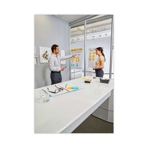 Image of Post-it® Pop-up Notes Clear Top Pop-up Note Dispenser, For 3 x 3 Pads, Black, Includes 50-Sheet Pad of Canary Yellow Pop-up Pad