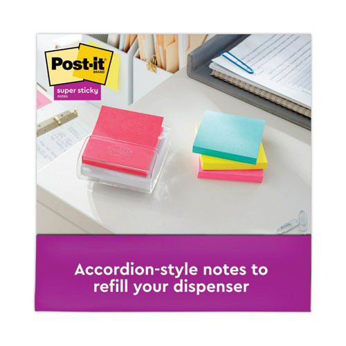 Image of Post-it® Dispenser Notes Super Sticky Pop-up 3 x 3 Note Refill, 3" x 3", Supernova Neons Collection Colors, 90 Sheets/Pad, 10 Pads/Pack