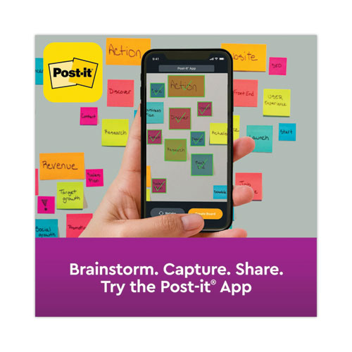 Image of Post-it® Dispenser Notes Super Sticky Pop-up 3 x 3 Note Refill, 3" x 3", Supernova Neons Collection Colors, 90 Sheets/Pad, 10 Pads/Pack