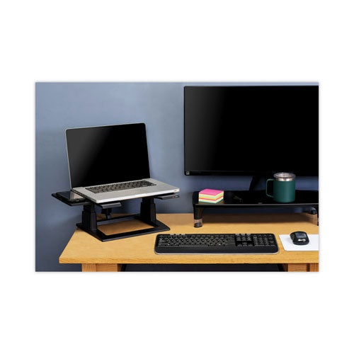 Image of 3M Adjustable Notebook Riser, 13" X 13" X 4" To 6", Black, Supports 20 Lbs