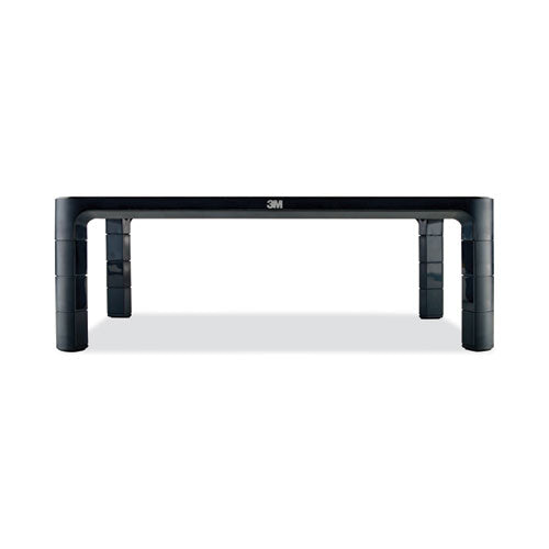 Image of 3M Adjustable Monitor Stand, 16" X 12" X 1.75" To 5.5", Black, Supports 20 Lbs
