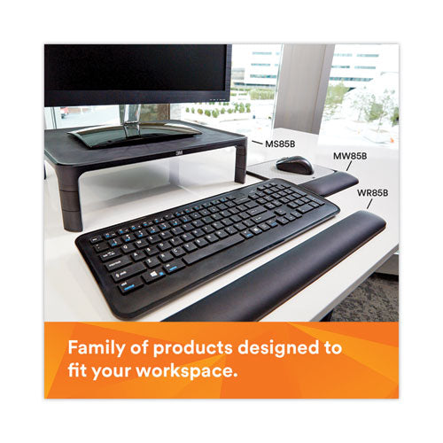 Image of 3M Adjustable Monitor Stand, 16" X 12" X 1.75" To 5.5", Black, Supports 20 Lbs