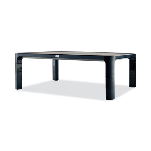Image of 3M Adjustable Monitor Stand, 16" X 12" X 1.75" To 5.5", Black, Supports 20 Lbs