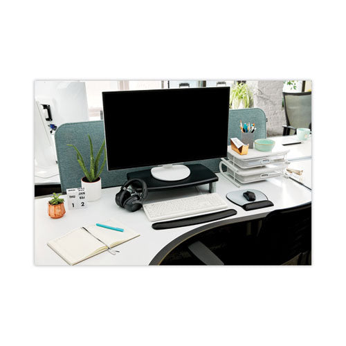 Image of 3M Extra-Wide Adjustable Monitor Stand, 20" X 12" X 1" To 5.78", Silver/black, Supports 40 Lbs