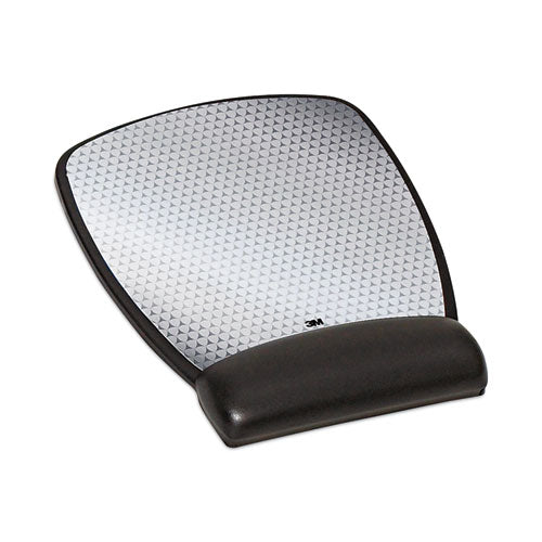 Image of 3M Antimicrobial Gel Compact Mouse Pad with Wrist Rest, 8.6 x 6.75, Black