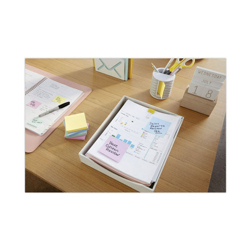 Image of Post-it® Greener Notes Original Recycled Pop-up Notes, 3 x 3, Sweet Sprinkles Collection Colors, 100 Sheets/Pad, 12 Pads/Pack