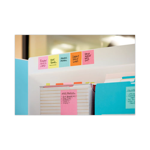 Image of Post-it® Dispenser Notes Super Sticky Pop-up 3 x 3 Note Refill, 3" x 3", Supernova Neons Collection Colors, 90 Sheets/Pad, 10 Pads/Pack