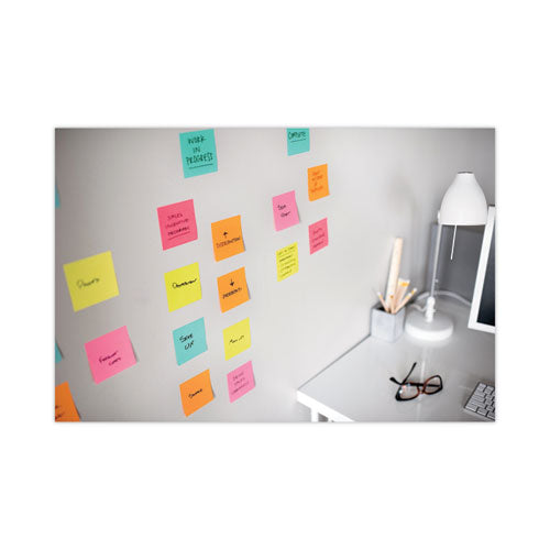 Image of Post-it® Dispenser Notes Super Sticky Pop-up 3 x 3 Note Refill, 3" x 3", Supernova Neons Collection Colors, 90 Sheets/Pad, 10 Pads/Pack