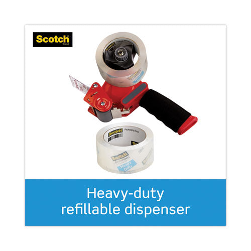 Image of Scotch® Pistol Grip Packaging Tape Dispenser, 3" Core, For Rolls Up To 2" X 60 Yds, Red