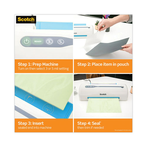 Image of Scotch Thermal Laminator Value Pack, Two Rollers, 9" Max Document Width, 5 Mil Max Document Thickness