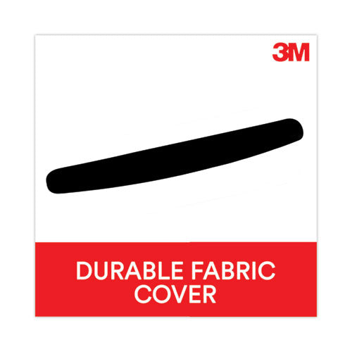 Image of 3M Antimicrobial Foam Keyboard Wrist Rest, 18 x 2.75, Black