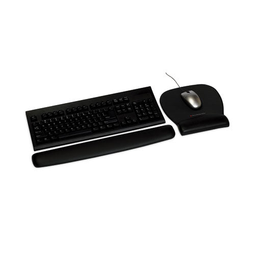 Image of 3M Antimicrobial Foam Keyboard Wrist Rest, 18 x 2.75, Black