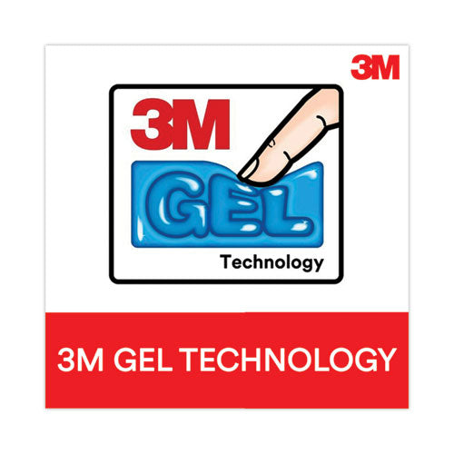 Image of 3M Antimicrobial Gel Large Keyboard Wrist Rest, 19 x 2.75, Black