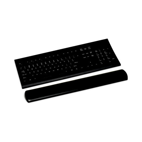 Image of 3M Antimicrobial Gel Large Keyboard Wrist Rest, 19 x 2.75, Black