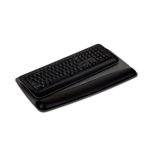 Image of 3M Antimicrobial Gel Keyboard Wrist Rest Platform, 19.6 x 10.6, Black/Gray/Silver
