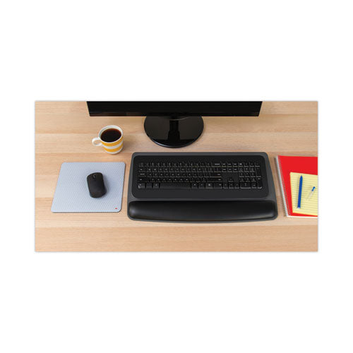 Image of 3M Antimicrobial Gel Keyboard Wrist Rest Platform, 19.6 x 10.6, Black/Gray/Silver