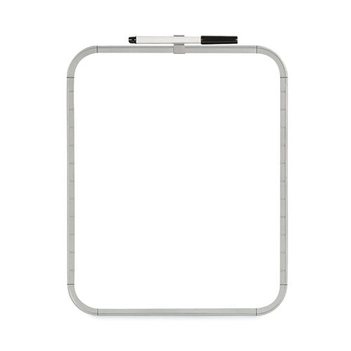 Image of MasterVision® Magnetic Dry Erase Board, 11" x 14", White Surface, White Plastic Frame