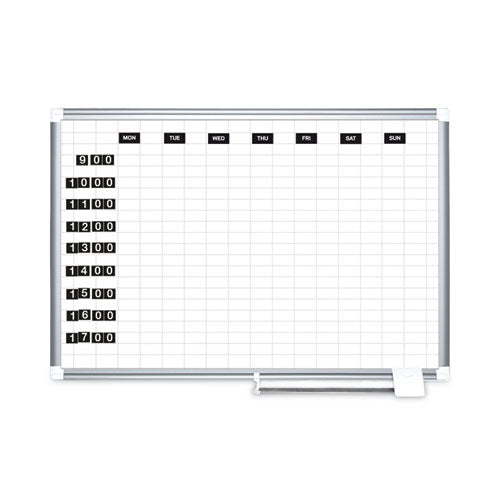 Image of MasterVision® Heavy-Duty Board Magnet Labels, Days of the Week (Monday-Sunday), 1" Tall, White Characters, Black Background, 7/Pack