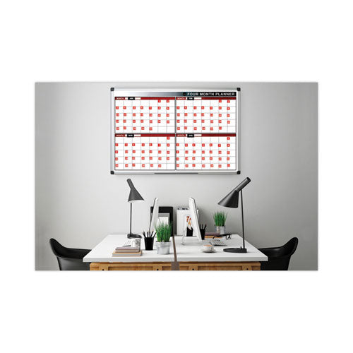 Image of MasterVision® Heavy-Duty Board Magnet Labels, Months of the Year (January-December), 1" Tall, White Characters, Black Background, 12/Pack