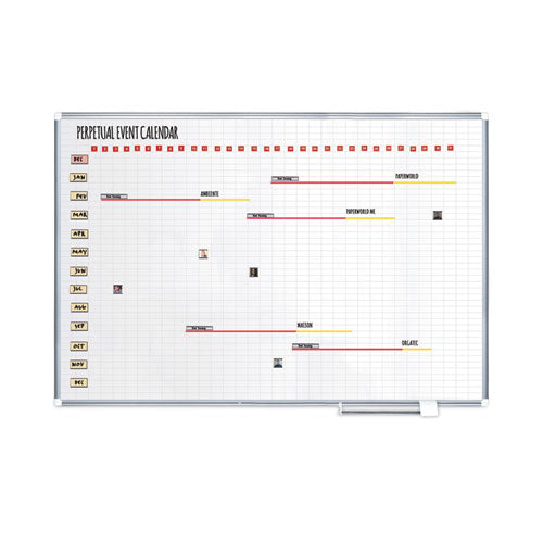 Image of MasterVision® Heavy-Duty Board Magnet Labels, Calendar Dates (1-31), 1" Tall, White Characters, Red Background, 35/Pack