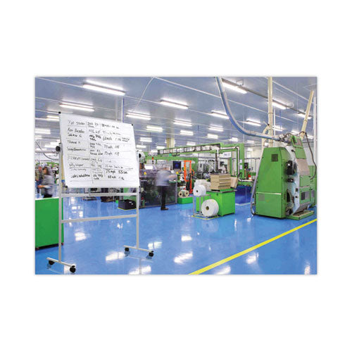 Image of MasterVision® Earth Silver Easy Clean Mobile Revolver Dry Erase Boards, 36" x 48", White Surface, Natural Steel Frame