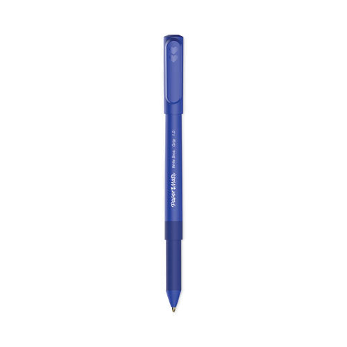 Image of Paper Mate® Write Bros. Grip Ballpoint Pen, Stick, Medium 1 Mm, Blue Ink, Blue Barrel, Dozen
