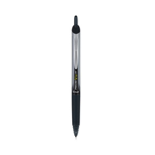Image of Pilot® Precise V10RT Rollerball Pen, Retractable, Bold 1 mm, Black Ink, Black Barrel, Dozen