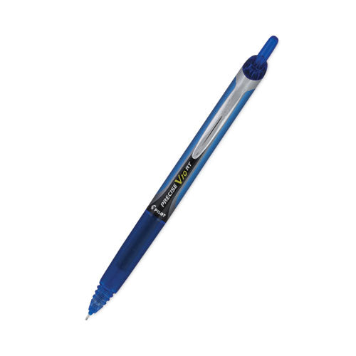Image of Pilot® Precise V10RT Rollerball Pen, Retractable, Bold 1 mm, Blue Ink, Blue Barrel, Dozen