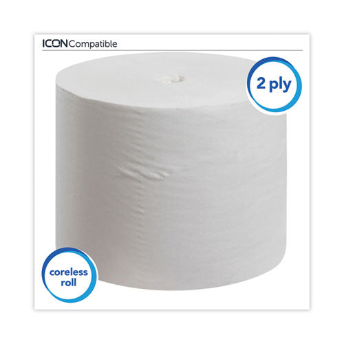Image of Scott® Essential Extra Soft Coreless Standard Roll Bath Tissue, Septic Safe, 2-Ply, White, 800 Sheets/roll, 36 Rolls/carton