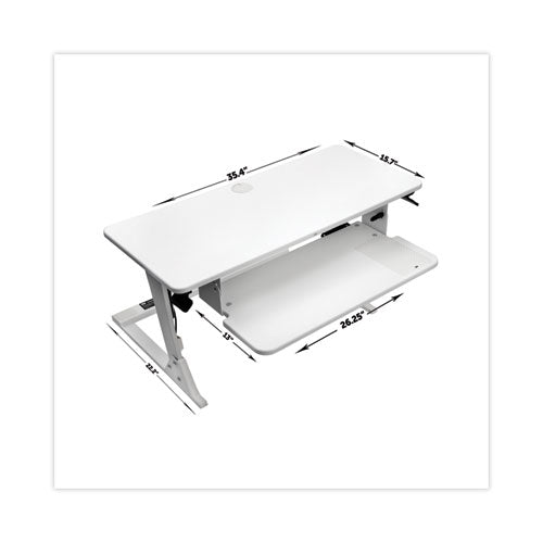 Image of 3M Precision Standing Desk, 35.4" x 23.2" x 6.2" to 20", White