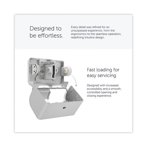 Image of Kimberly-Clark Professional ICON Coreless Standard Roll Toilet Paper Dispenser, 8.43 x 13 x 7.25, White Mosaic