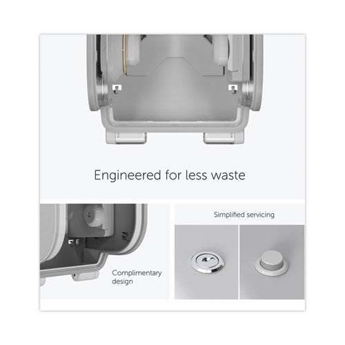 Image of Kimberly-Clark Professional ICON Coreless Standard Roll Toilet Paper Dispenser, 7.18 x 13.37 x 7.06, Silver Mosaic