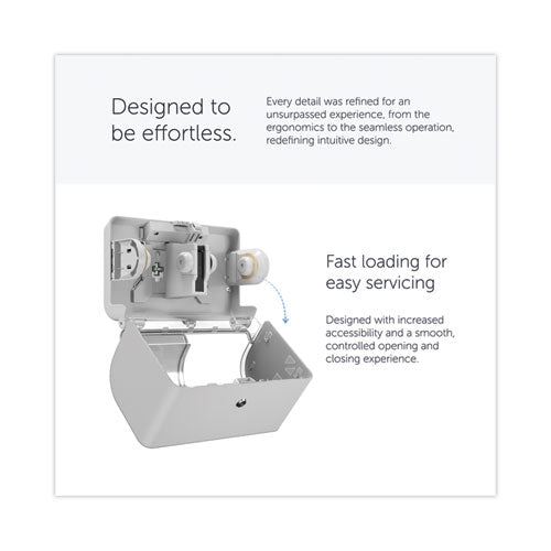 Image of Kimberly-Clark Professional ICON Coreless Standard Roll Toilet Paper Dispenser, 8.43 x 13 x 7.25, Silver Mosaic