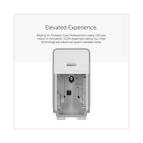 Image of Kimberly-Clark Professional ICON Coreless Standard Roll Toilet Paper Dispenser, 7.18 x 13.37 x 7.06, White Mosaic