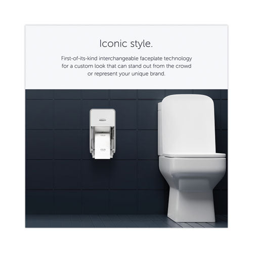 Image of Kimberly-Clark Professional ICON Coreless Standard Roll Toilet Paper Dispenser, 7.18 x 13.37 x 7.06, White Mosaic