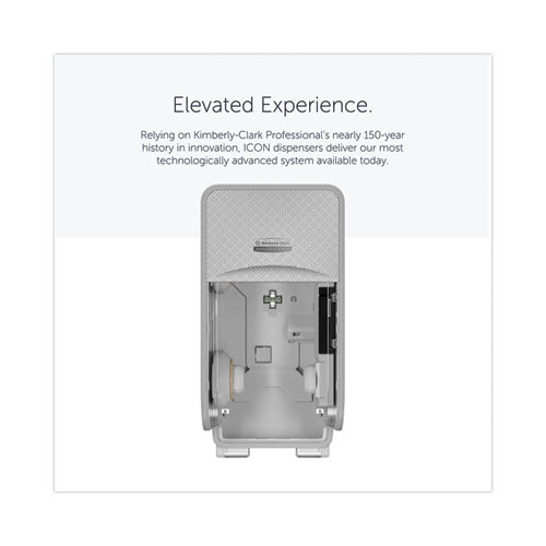 Image of Kimberly-Clark Professional ICON Coreless Standard Roll Toilet Paper Dispenser, 7.18 x 13.37 x 7.06, Silver Mosaic