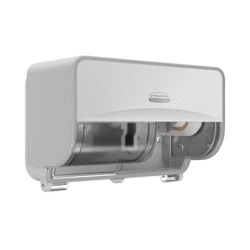 Image of Kimberly-Clark Professional ICON Coreless Standard Roll Toilet Paper Dispenser, 8.43 x 13 x 7.25, White Mosaic