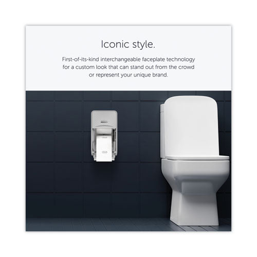 Image of Kimberly-Clark Professional ICON Coreless Standard Roll Toilet Paper Dispenser, 7.18 x 13.37 x 7.06, Silver Mosaic