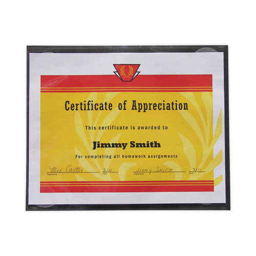 Image of C-Line® Cubicle Keepers Hook and Loop-Backed Display, 9.2 x 11.41, Velcro Mount, Clear, 2/Pack