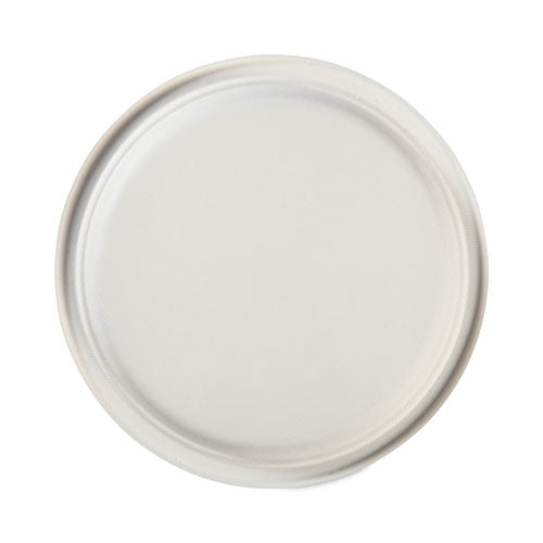 Image of Hefty® ECOSAVE Tableware, Plate, Sugarcane, 10.13" dia, White, 16/Pack, 12 Packs/Carton