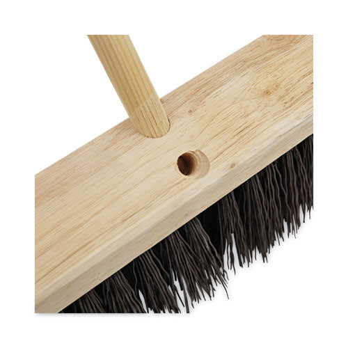 Image of Boardwalk® Tapered End Broom Handle, Lacquered Pine, 1.13" dia x 60", Natural