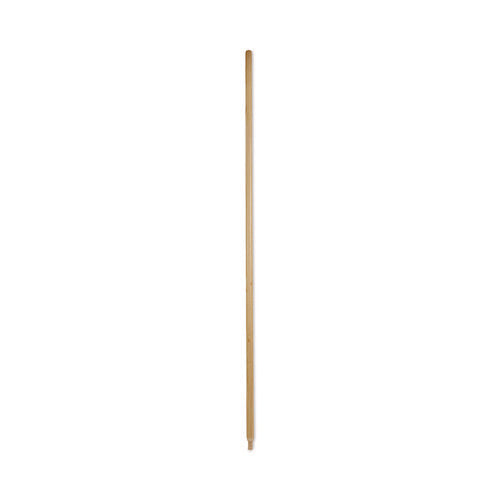 Image of Boardwalk® Heavy-Duty Threaded End Lacquered Hardwood Broom Handle, 1.13" dia x 60", Natural