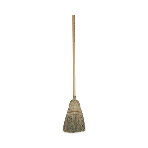 Image of Boardwalk® Warehouse Broom, Corn Fiber Bristles, 56" Overall Length, Natural, 12/carton