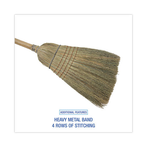 Image of Boardwalk® Warehouse Broom, Corn Fiber Bristles, 56" Overall Length, Natural