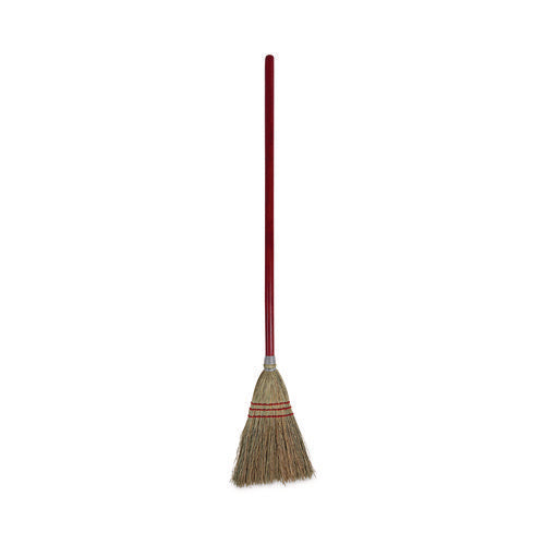 Image of Boardwalk® Corn Fiber Lobby/toy Broom, Corn Fiber Bristles, 39" Overall Length, Red, 12/carton