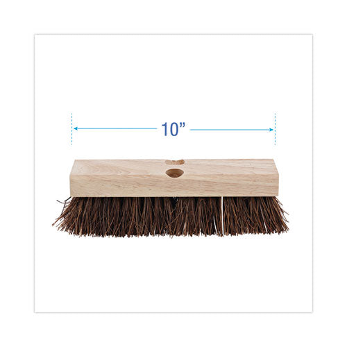 Image of Boardwalk® Deck Brush Head, 2" Brown Palmyra Bristles, 10" Brush