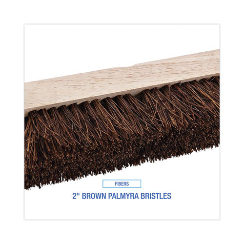 Image of Boardwalk® Deck Brush Head, 2" Brown Palmyra Bristles, 10" Brush